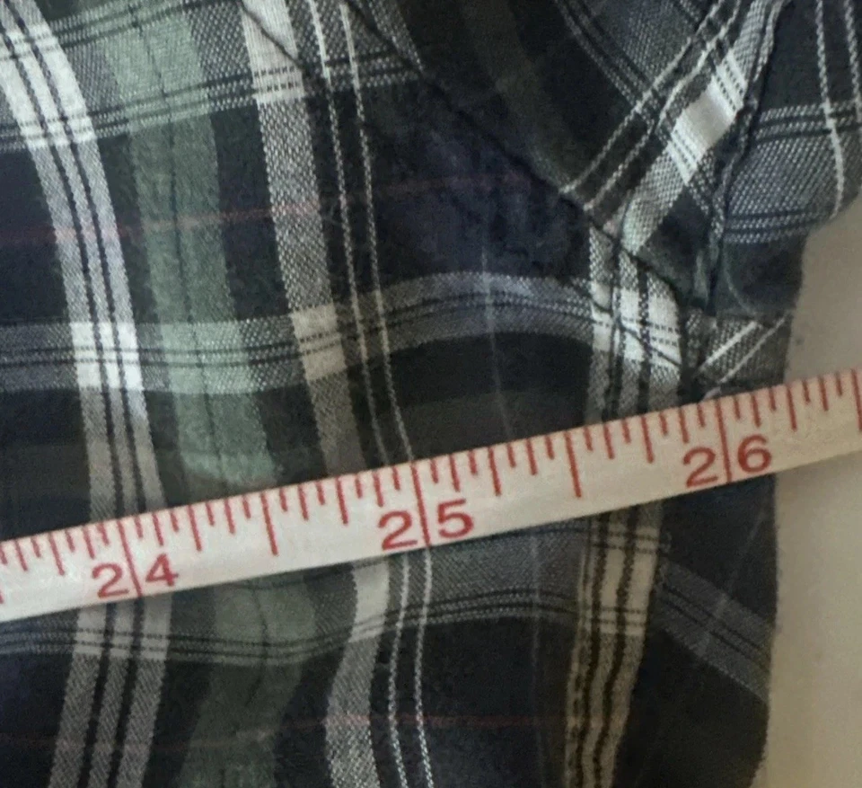 Camisa vintage Chesterfield abotonada para hombre XL a cuadros azul verde clásica Foto 4 de 4