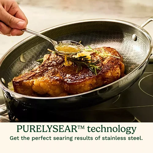 Cuisinart Fusionplus Hybrid Stainless Steel and Ceramic Nonstick Fry Pan - Thumbnail 5