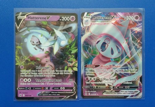 2x Pokémon TCG Crown Zenith: Hatterene V (065/159) + Hatterene VMAX (066/159) 