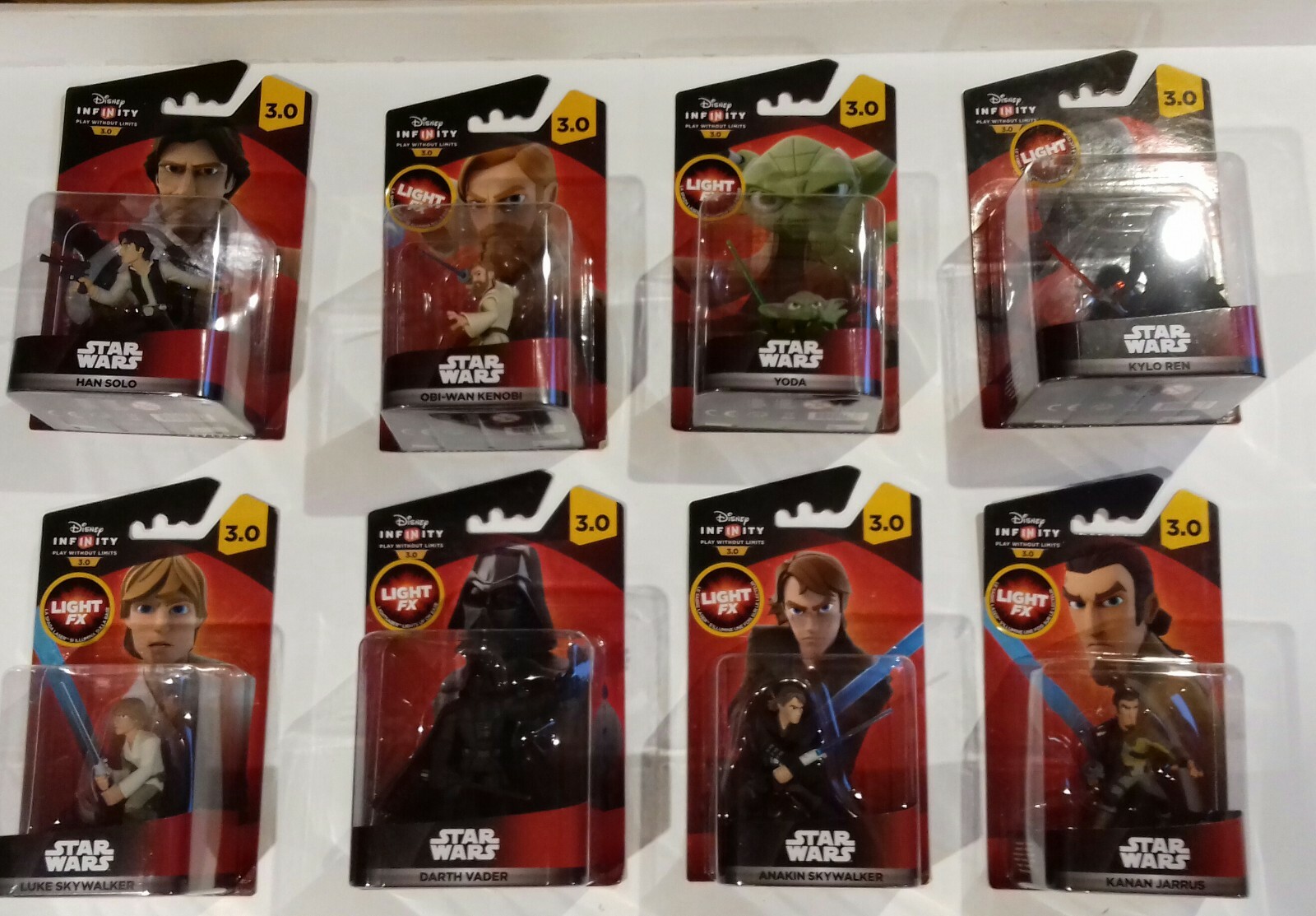 Figurines Disney Infinity 3.0 Star Wars Light-Up Lot de 8 Pièces Neuves
