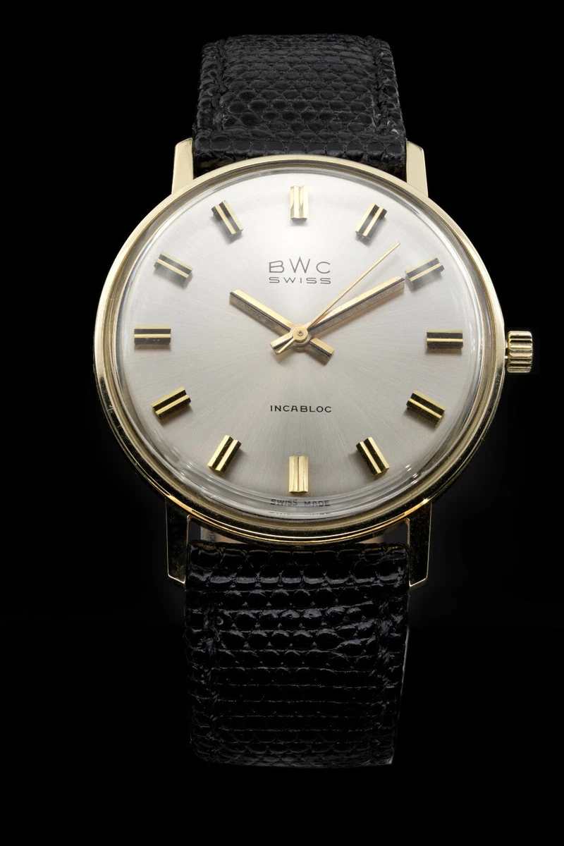BWC Swiss 585/- Gelbgold Herrenuhr Handaufzug Vintage Revidiert | eBay