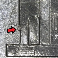 2020-P Jefferson Nickel Circulated Die Chip Error/Variety