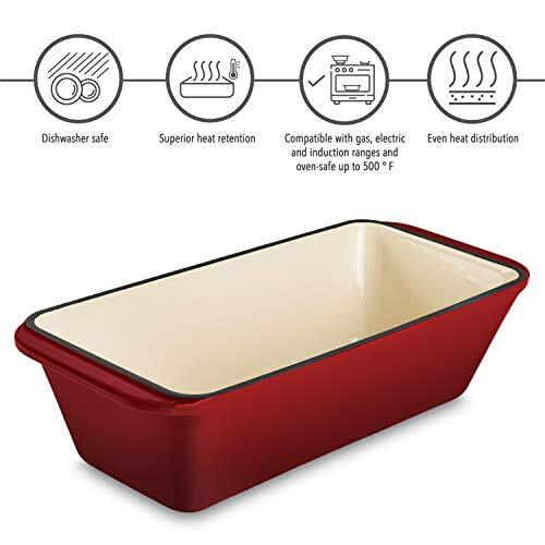 Enameled Cast Iron Loaf Pan Meatloaf Pan Casserole Bread Baking Mold