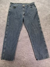 Wrangler jeans Mens 40x30 Medium Blue straight Denim