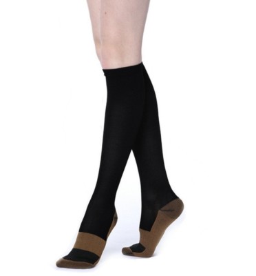 Lot De 5 Paires De Chaussettes De Compression 20-30 MmHg - Taille L/XL, Homme/Femme, Noir