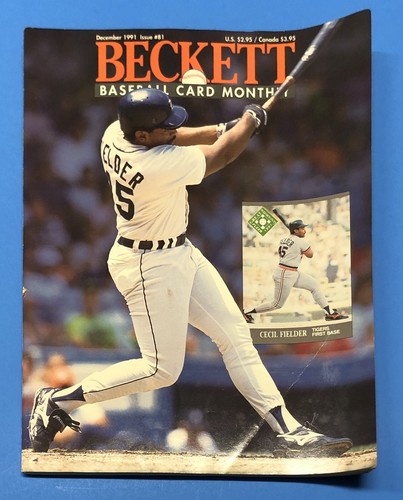 Lote de 2 revistas mensuales de tarjetas de béisbol Cecil Fielder Beckett enero y diciembre 1991 - Imagen 6 de 8