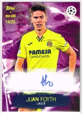 Topps UEFA Champions League 2021-22   Steve Aoki - Autograph   Juan Foyth #/25