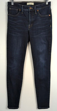 Madewell Women  s Skinny Jeans Mid-Rise Dark Wash Blue Denim Stretch Size 28in