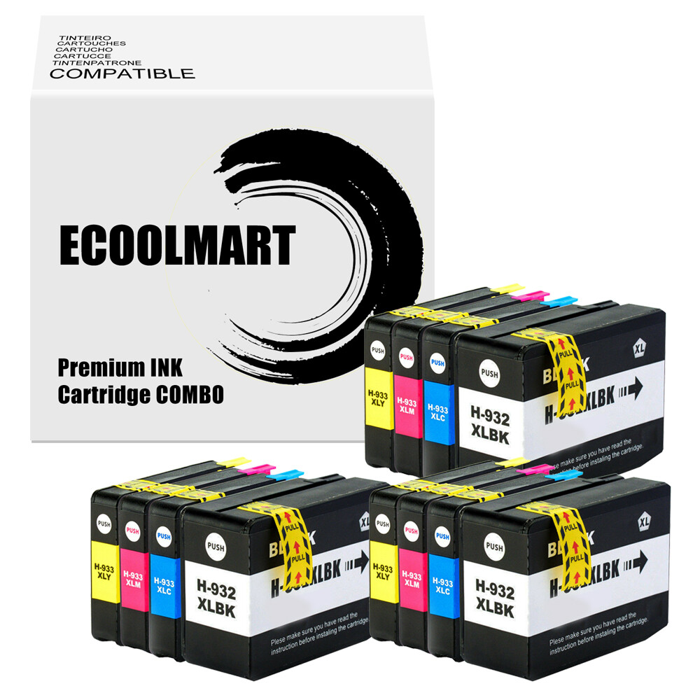 12PK Ink Cartridge replace for HP 932XL 933XL Officejet 6100 6700 7510 7612