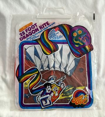 Vintage NOS 1979 Spectra Star Kites - 25 Foot Ride The Wind Dragon Kite Spaceman