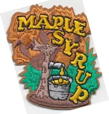 Girl Boy Cub MAPLE SYRUP trees tapping Patches Crest Badges SCOUT GUIDE making
