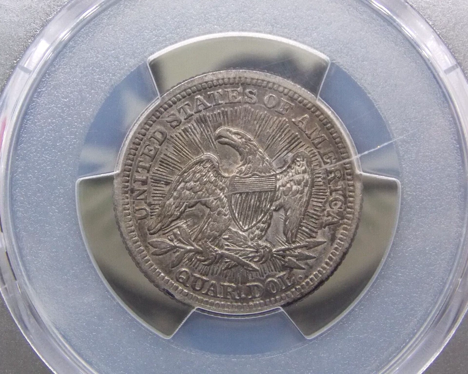 1853 "P" Seated Liberty Quarter *ARROWS & RAYS* 25c PCGS VF35 #632 Very Fine - Image 2 of 4