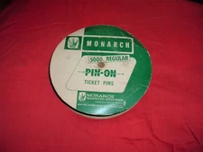 MONARCH MARKING SYSTEMTICKET-PINS VINTAGE ROLL OF 5000TICKET PINS NEW OLD STOCK