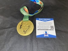 Kayla Harrison Signed Replica 2016 Rio Olympics Gold Medal Judo Beckett #5