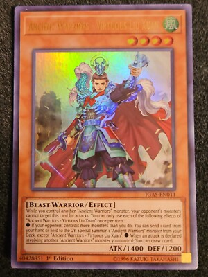 Yugioh Ancient Warriors - Virtuous Liu Xuan IGAS-EN011 Ultra Rare NM