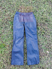 Vintage Genuine Leather Limited Black Leather Moto Rocker Pants Size 4 India