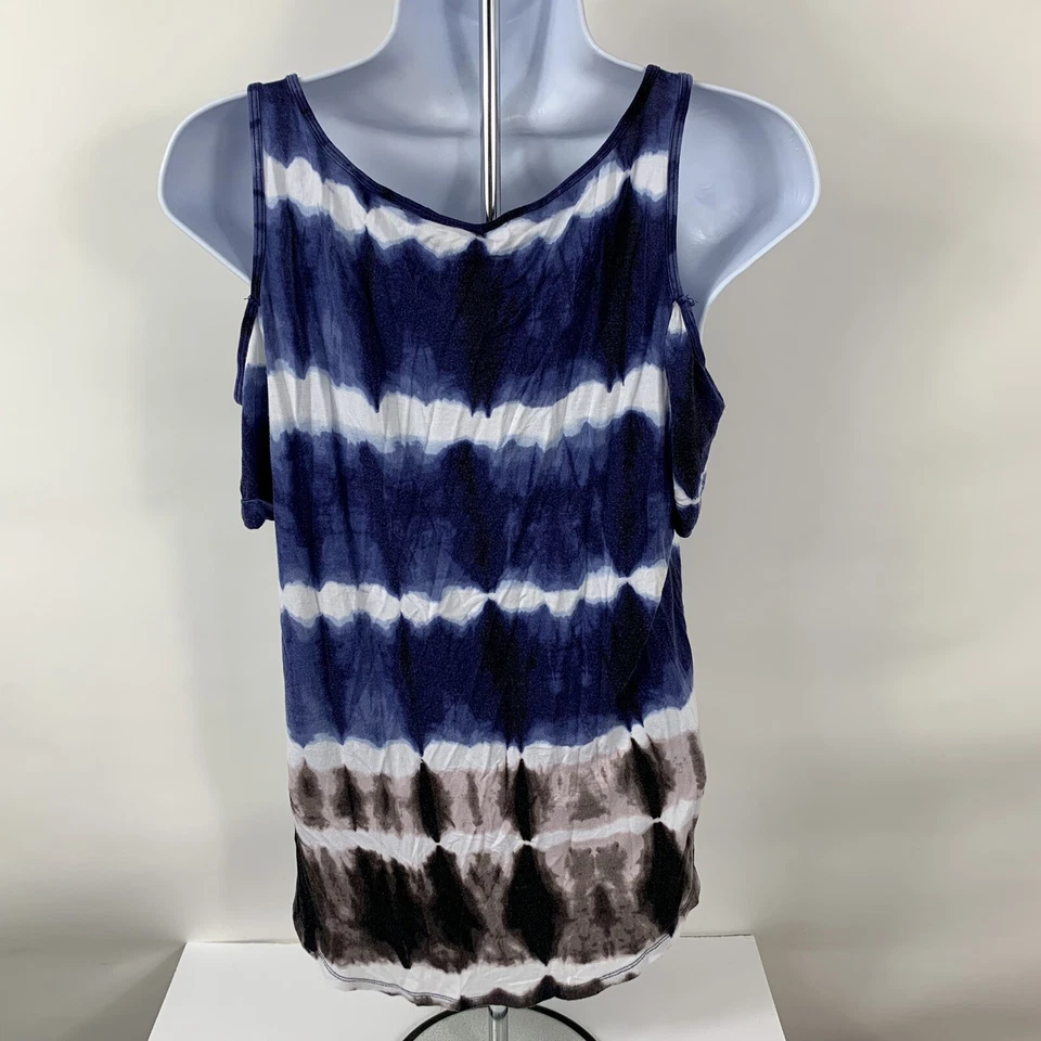 Camisa Rock & Republic para mujer talla XS manga corta cuello en V hombro frío tie dye Foto 4 de 4