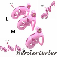 Male Chastity Cage Chastity Device Lightweight Resin with Locks 4 Rings