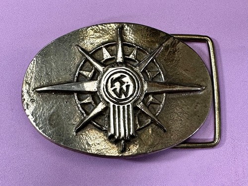 Hebilla de cinturón de motociclista de latón macizo con logotipo hippy de Baron Hebillas - Imagen 14 de 15