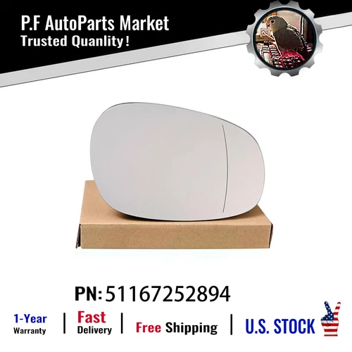 Right Side Mirror Glass Heated Fit BMW E81 E90 E91 E92 325i 328i 335i 2009-2013