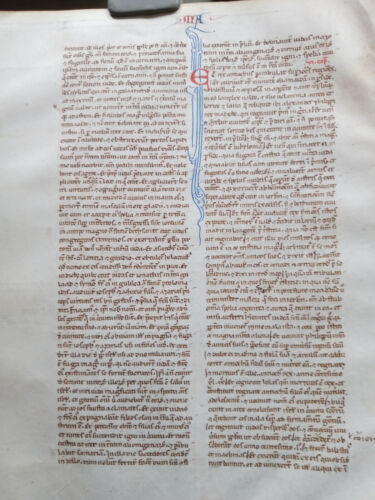 Pergament Gotik Vulgata Perlschrift 13. Jhdt. MAKKABÄER Maccabeans Maccabees  - Bild 1 von 2