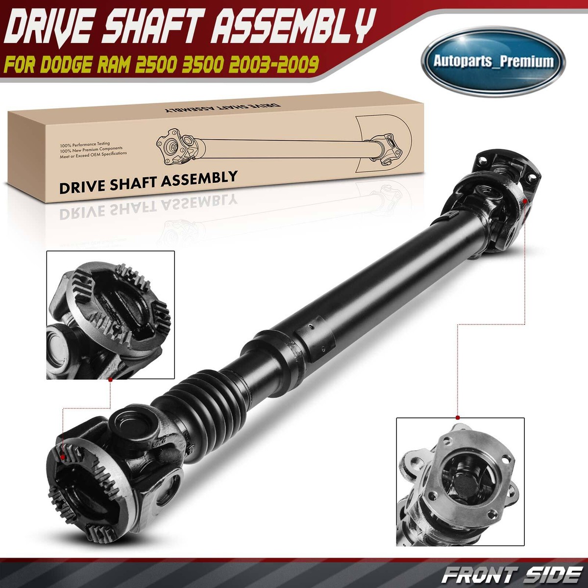Front Driveshaft Prop Shaft Assembly for Dodge Ram 2500 3500 03-09