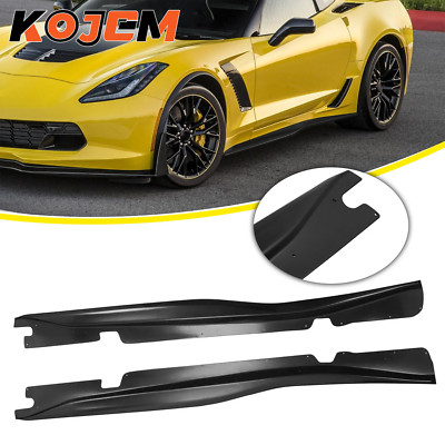 For 2014-2019 Corvette C7 Stingray Z06 Z07 Style Side Skirts Rocker Panel Kit