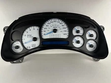 06 07 Silverado Speedometer Instrument Gauge Cluster Trans Temp White w Blue