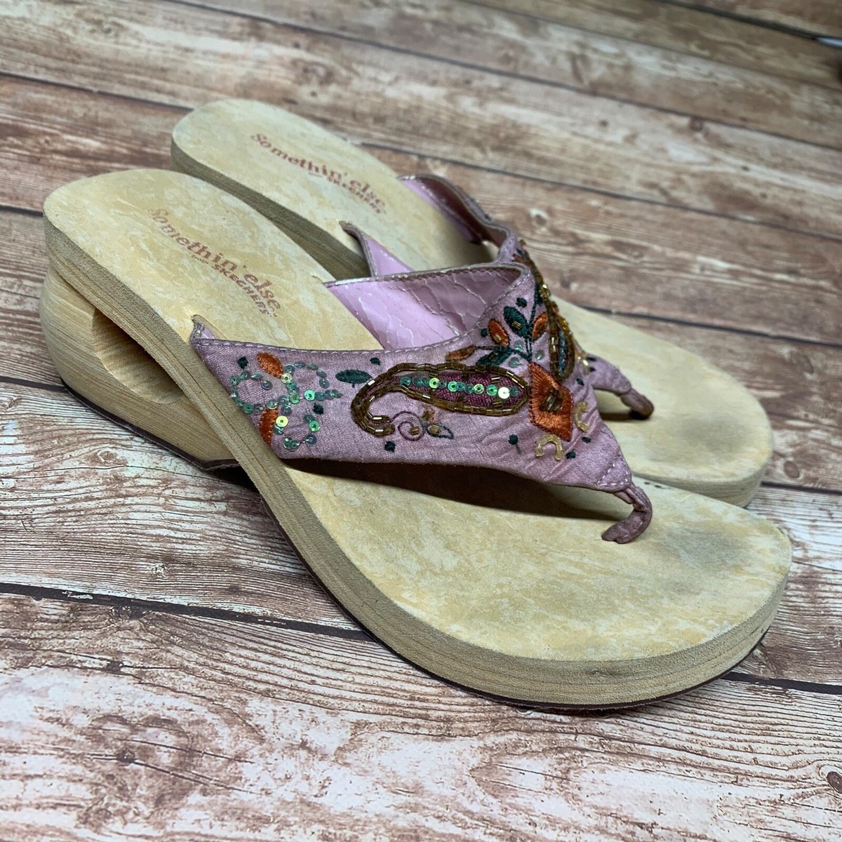 Somethin Else from Skechers Heeled Platform Funky Sandals