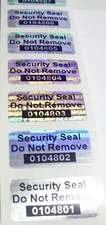 .5" x 1" Security Seal Do Not Remove #'d Hologram Product Protection Labels
