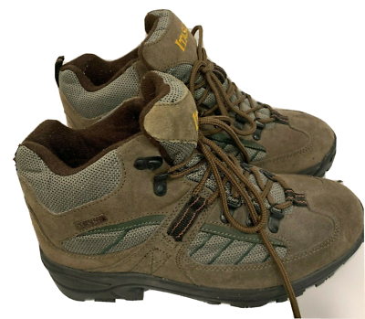 Itasca Leather Hiking Boots Waterproof Lace Up High Top Brown Gray