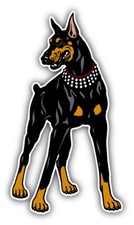 Doberman Pinscher Breed Dog Car Bumper Sticker Decal