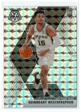 19-20 Mosaic #204 Quinndary Weatherspoon Base Rookies Spurs