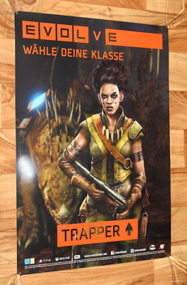 Evolve Video game Rare Promo Poster 59x42cm Playstation 4 Xbox One Trapper