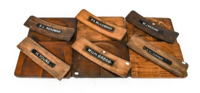 ANTIQUE VINTAGE GENUINE LEEDS UTD DIRECTORS BOX WOODEN SEAT BASES ...