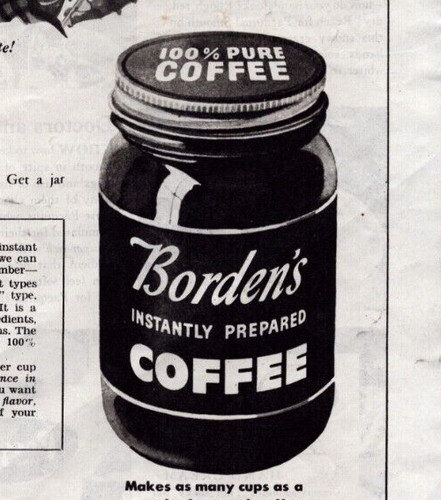Bordens Instant Coffee Vintage Print Ad 1946 Elsie The Cow Pure Coffee Full Body