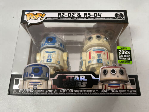 Funko Pop! R2-D2 & R5-D4 2023 Galactique Convention Exclusivité 2 Paquet