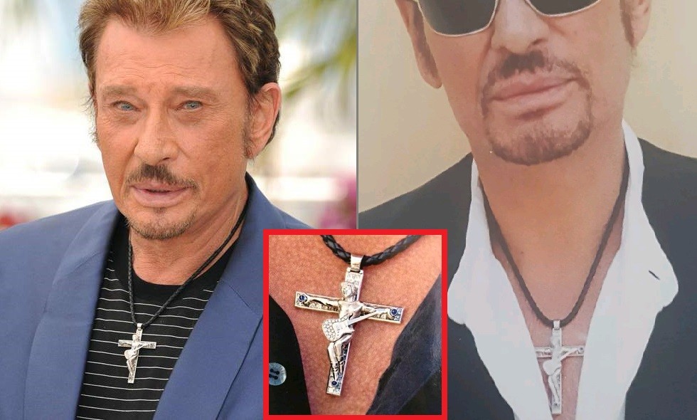 Collier Croix Rock Johnny Hallyday En Argent Fin - Modèle Neuf Avec étiquette - 4,8x3,6 Cm