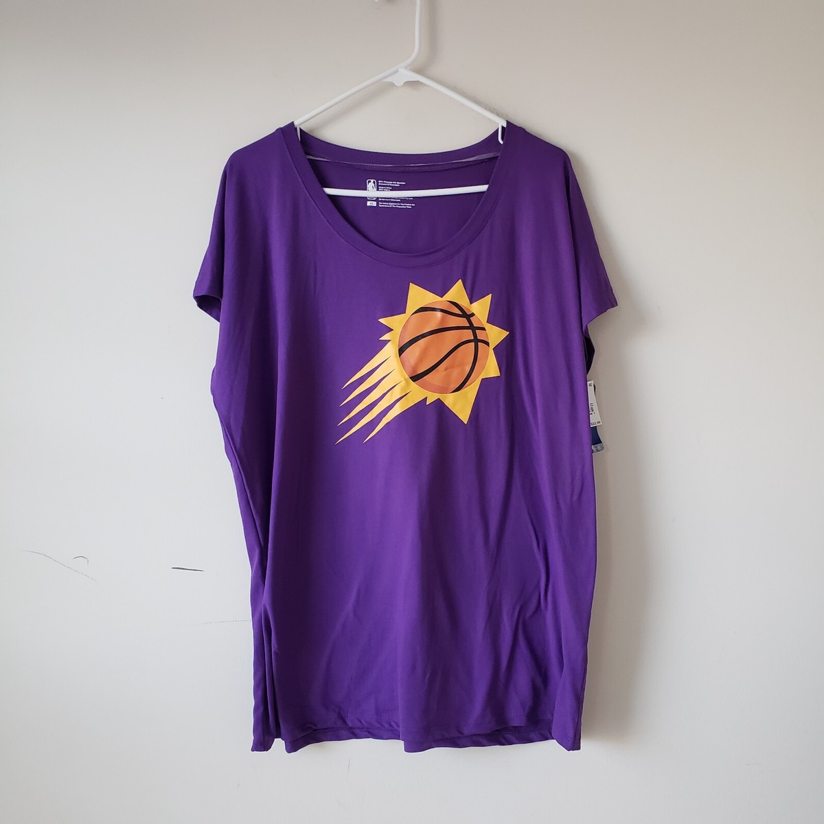 Phoenix Suns Short Sleeve T-Shirt Tee Womens XL Purple NBA Big