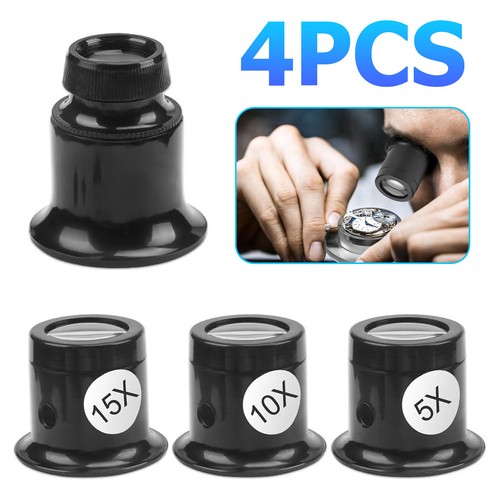 5X 10X 15X 20X Pocket Magnifying Jewelry Eye Glass Magnifier Jewelers ...