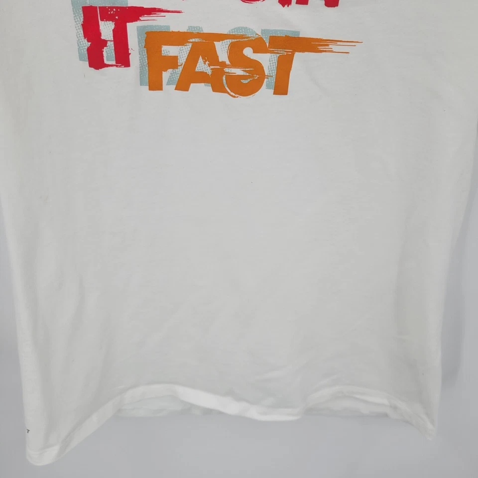 Camiseta Nike feminina XL Bringin it Fast Runners 627054-100 branca - Imagem 3 de 4