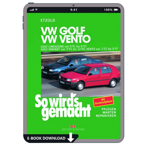 VW Vento, Jetta 3 Typ 1H2 1992-1997 So Wird's Gemacht Reparaturhandbuch E-Book-image