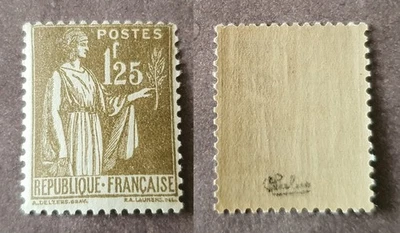 France : Y&T 287 Type Paix 1F25 Olive – NEUF**/MNH Signé Calves Cote 215€ - Photo 1/3