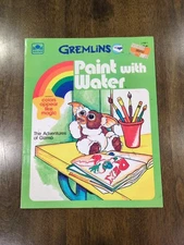 Vintage 1984 Gremlins Paint With Water Book - Gizmo - Golden - Missing Pages