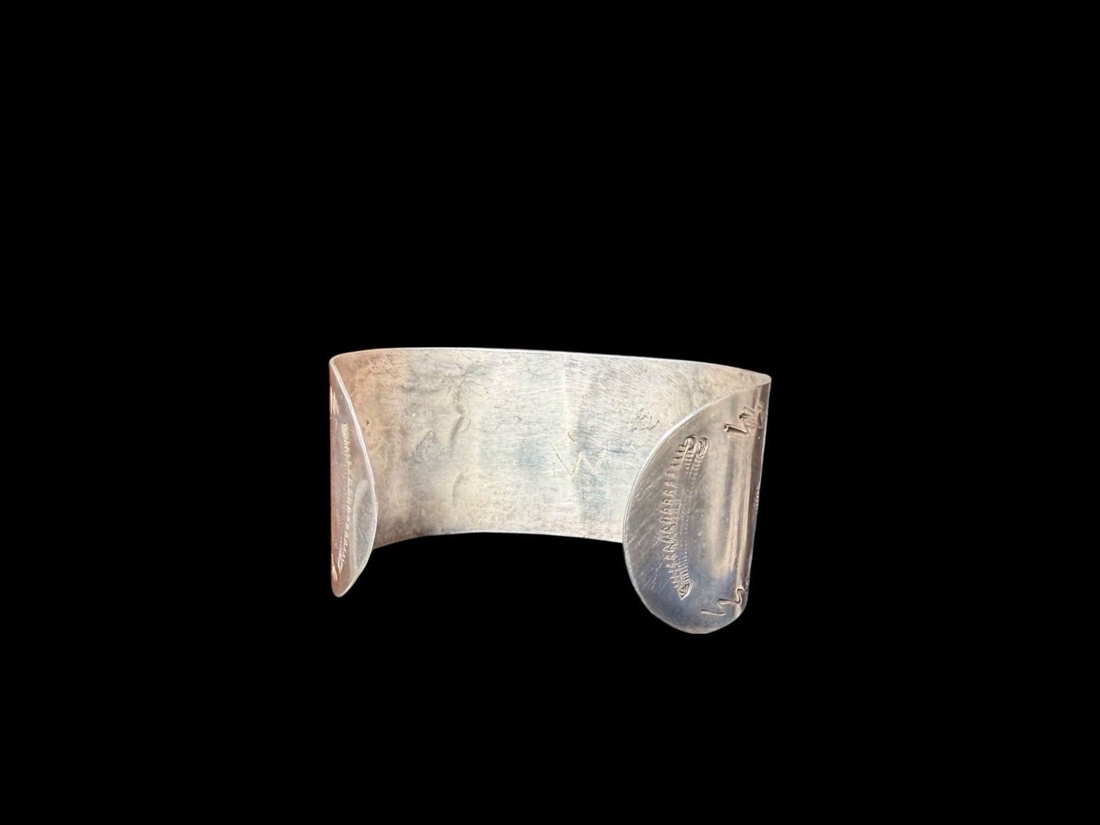 Signed Native American Double  Snowflake Obsidian… - image 7