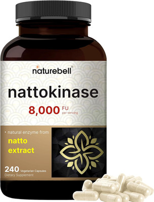 Naturebell Nattokinase Supplement 8,000 FU 240 Capsules