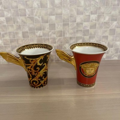 VERSACE Rosenthal Mug Cup Set of 2 Medusa Design Luxury Tableware No Box