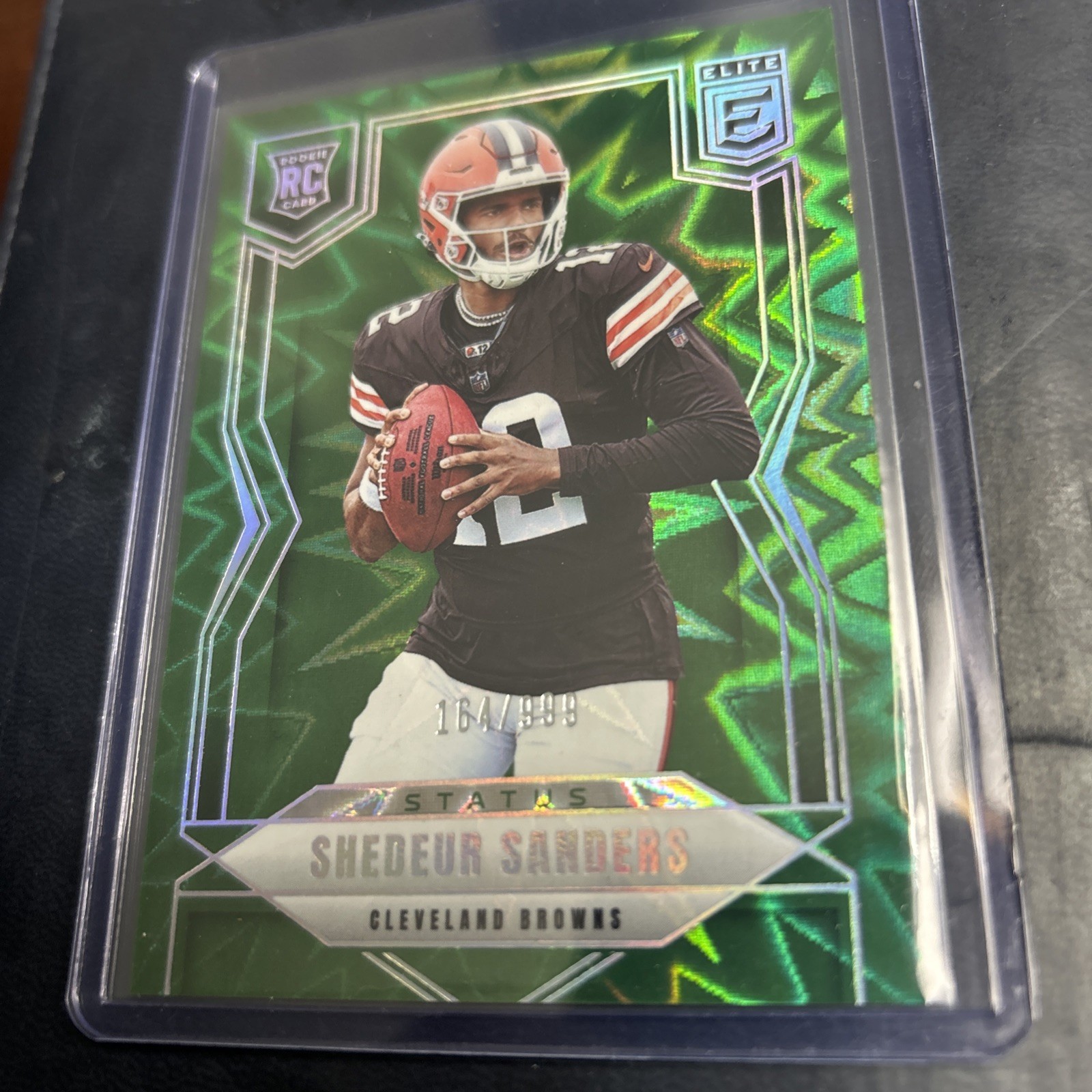 2025 Donruss Elite - Shedeur Sanders #112 Green Status Explosion 164/999 RC