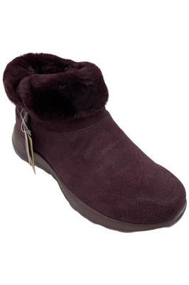 Skechers Slip-ins On-the-GO Joy Water Repellent Suede Boots Plum