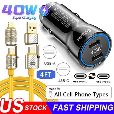 40W Super Fast Charging USB Type C Wall Charger For Samsung iPhone Android Phone